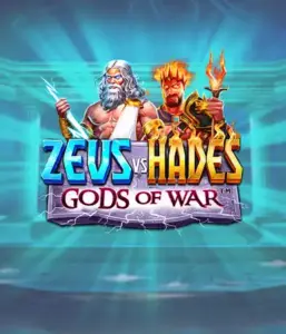 Experience the mythological conflict of Zeus vs Hades: Gods of War slot by Pragmatic Play, highlighting the mighty Zeus wielding lightning alongside the fiery Hades with his scepter. This image depicts the dramatic clash between ancient deities, amid a stormy background. Great for fans of Greek myths, promising a thrilling escape. 